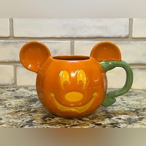 Disney Halloween Mickey Mug Orange and Green